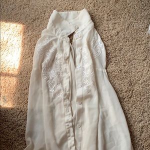 NWT Forever 21 cream button up tank top
